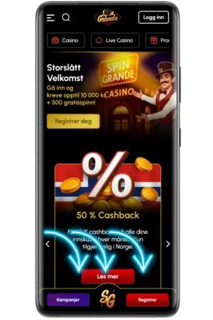 Offisiell hjemmeside for nedlasting Spingrande på mobil enhet Norge