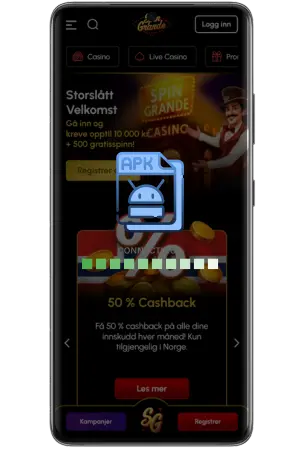 Android varsel bekrefter fullført nedlasting Spingrande apk fil klar