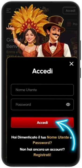 Conferma accesso a Spingrande