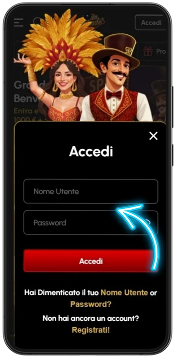 Modulo di accesso Spingrande