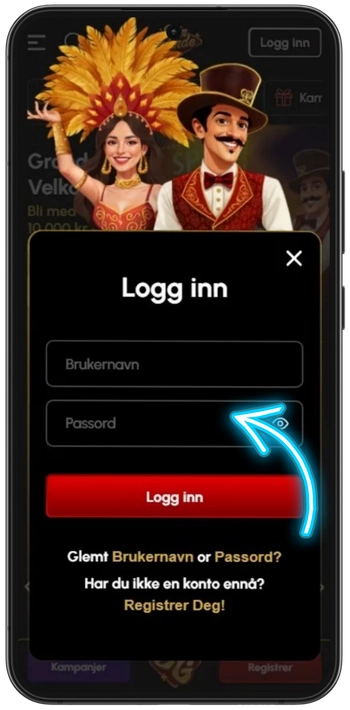 Innloggingsskjema for Spingrande
