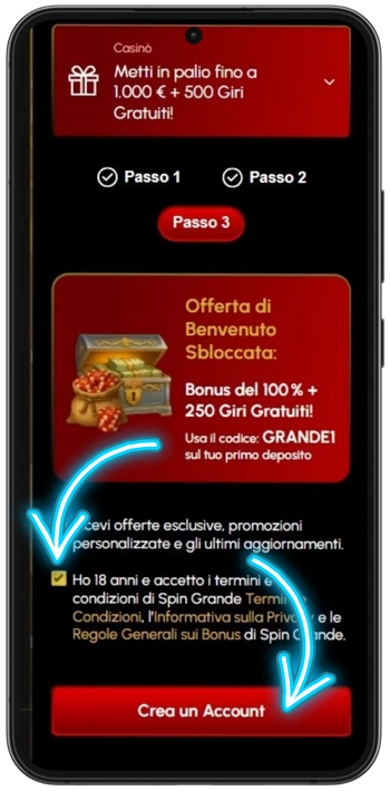 Terzo passaggio di registrazione su Spingrande